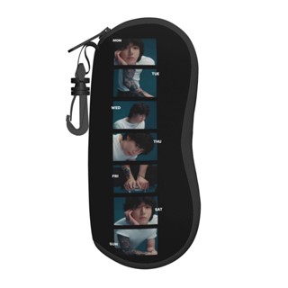 Bts JUNG KOOK เคสแว่นตากันแดด นีโอพรีน แบบนิ่ม เบาพิเศษ มีซิป พร้อมคลิปหนีบเข็มขัด