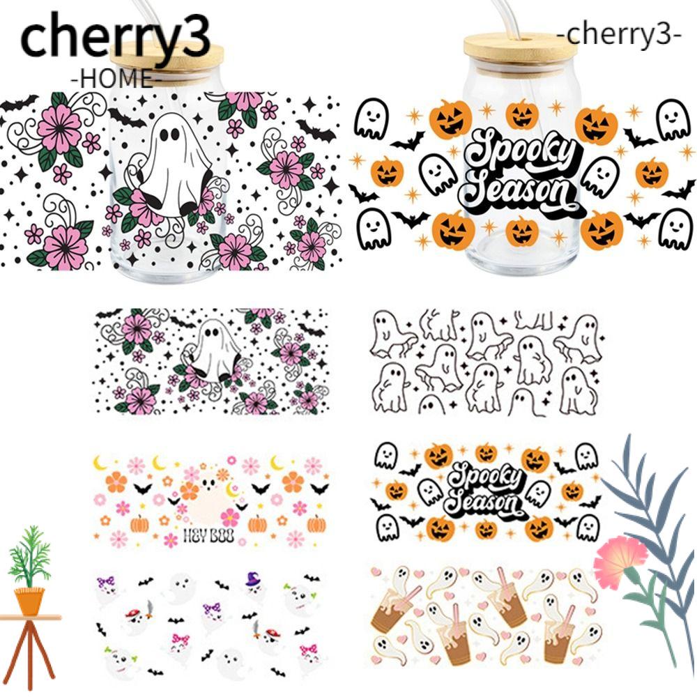 cherry3-สติกเกอร์ยูวี-dtf-ทนความร้อนสูง-ลายผี-diy-สําหรับติดตกแต่งขวดแก้ว