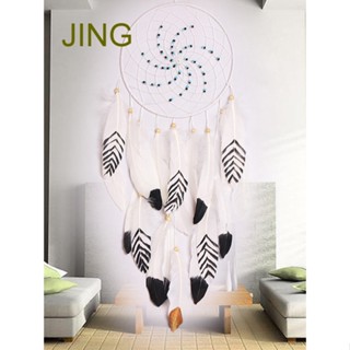 Dreamcatcher - เครื่องรางดักฝัน เส้นผ่าศูนย์กลางแหวน 20 ซม. แฮนด์เมด สีขาว ขนาดใหญ่ 20 ซม.