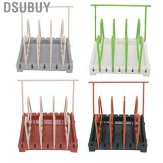 Dsubuy Pot Lid Holder Durable PP Space Saving Stable Nonslip Base Wide Application Cutting Board Organizer Rack