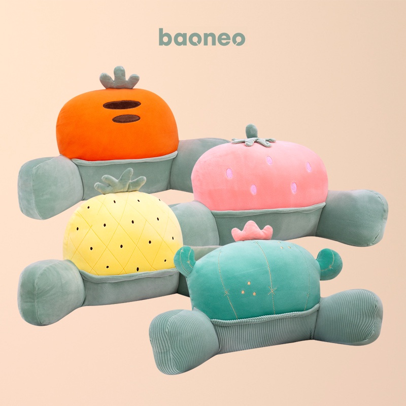 baoneo-toys-หมอนอิงหลัง-เอวเก้าอี้หลังเบาะ-หมอนอิง-ของเล่นตุ๊กตา-การ์ตูนผักและผลไม้น่ารัก-กันหนาว