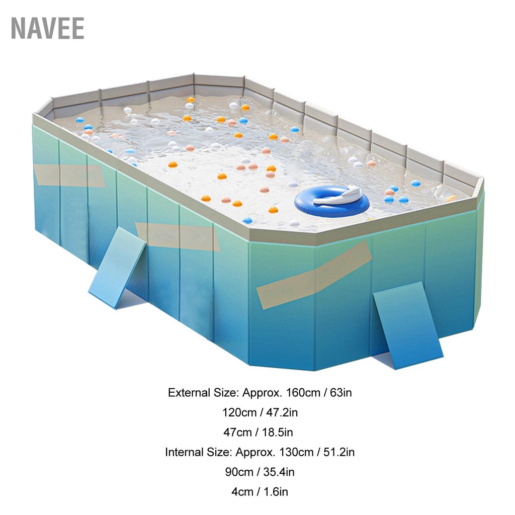 navee-สระว่ายน้ำพับได้-สระว่ายน้ำ-pvc-รูปทรงสี่เหลี่ยมสำหรับใช้ในบ้าน-สีฟ้า