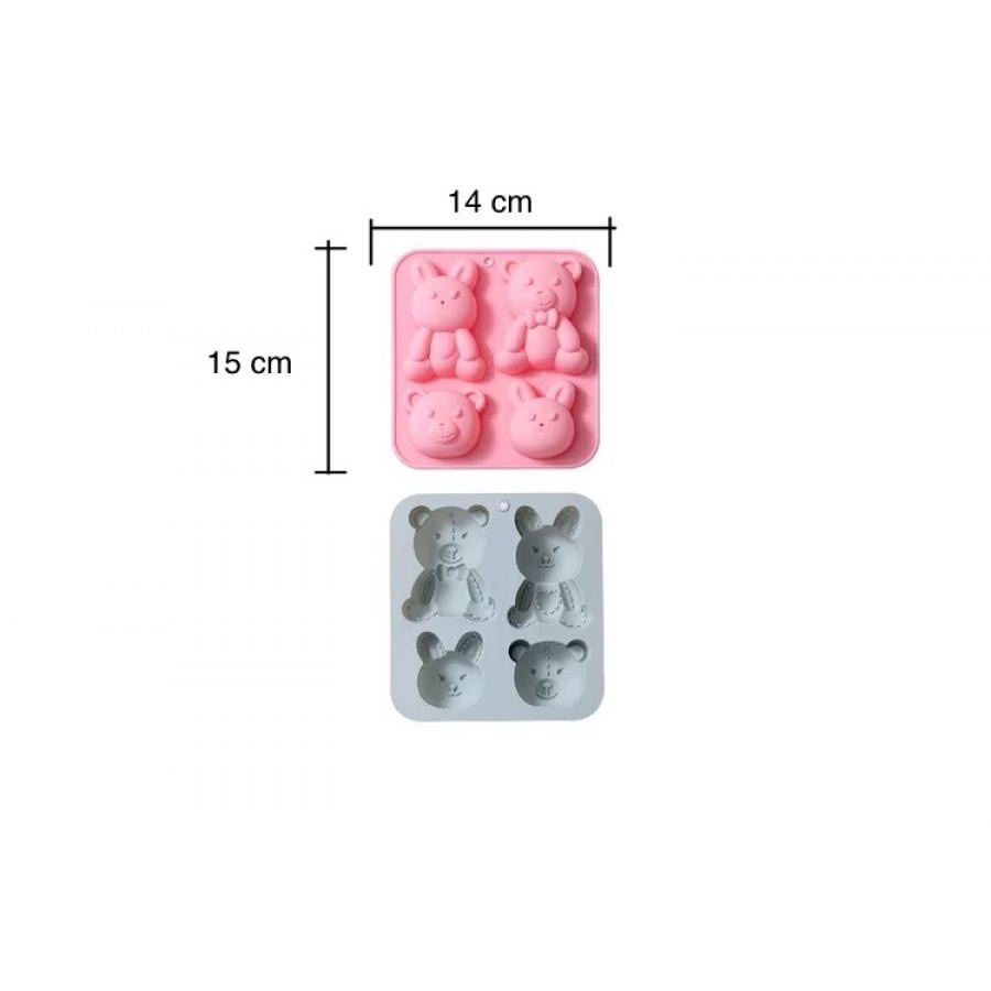 bear-amp-rabbit-silicone-mold-พิมพ์ซิลิโคน-หมี-กับ-กระต่าย-4ช่อง-พิมพ์วุ้น-พิมพ์ขนม-พิมพ์สบู่-พิมพ์ชอคโกแลต