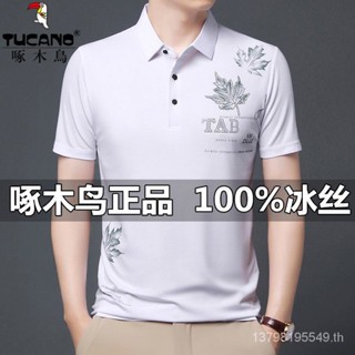 เสื้อยืดแขนสั้นลําลอง ผ้าเรยอน ทรงหลวม สําหรับผู้ชายวัยกลางคน