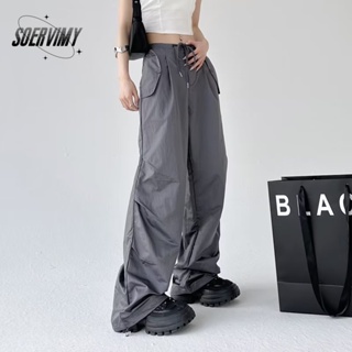 SOERVIMY  กางเกงขายาว กางเกงเอวสูง สไตล์เกาหลี แฟชั่น 2023 NEW  ทันสมัย fashion สบาย ins A93L4IE 36Z230909