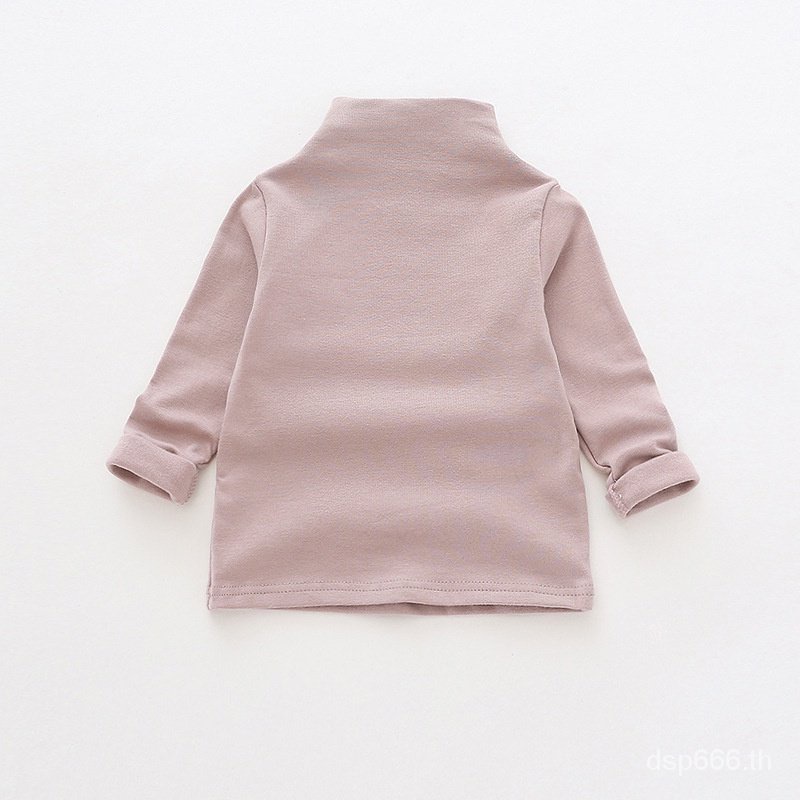 2023-autumn-korean-style-half-high-collar-childrens-base-shirt-baby-inner-top-girls-long-sleeve-t-shirt-muko