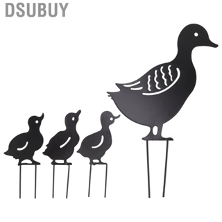Dsubuy 4Pcs Metal Duck Decorative Garden Stakes Hollow Iron Art Decoration Hot
