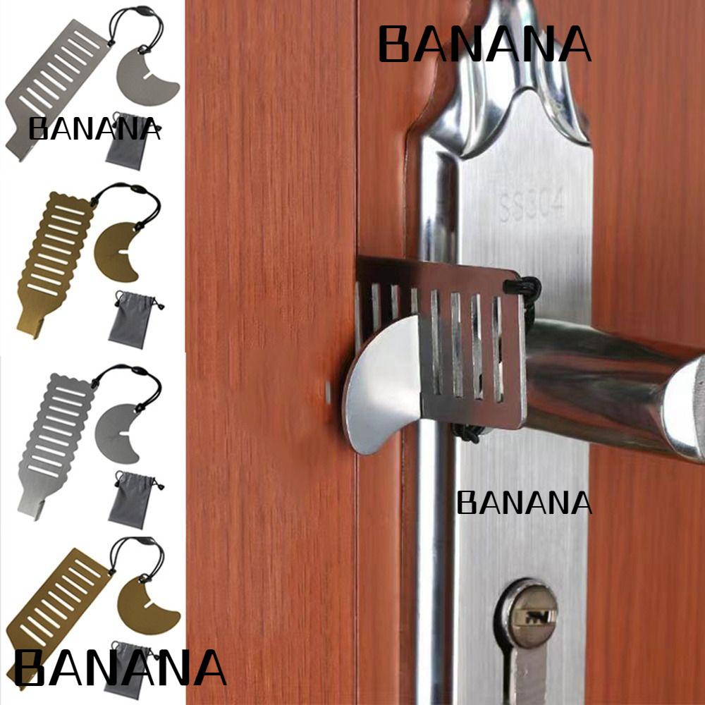 banana1-กลอนล็อกประตู-โลหะ-ไม่ต้องเจาะรู-แบบพกพา-สําหรับหอพัก-โรงแรม