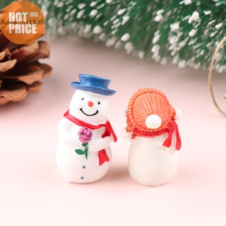 Aosuoas ตุ๊กตาฟิกเกอร์เรซิ่น รูปปั้นคู่คริสต์มาส ขนาดเล็ก DIY สําหรับตกแต่งสวนเด็ก 1 คู่