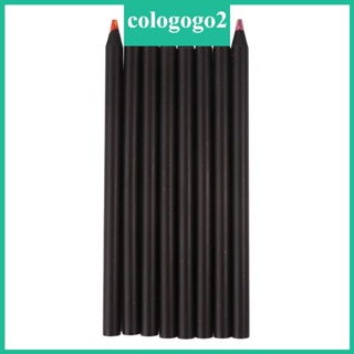 Cologogo2 ดินสอสีรุ้ง 8 แท่ง หลากสี สําหรับเด็ก ผู้ใหญ่ วาดภาพระบายสี ร่างภาพ