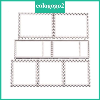 Cologogo2 แผ่นแม่แบบ ตัดลายลูกไม้ ทรงสี่เหลี่ยมผืนผ้า สําหรับตกแต่งสมุดภาพ DIY