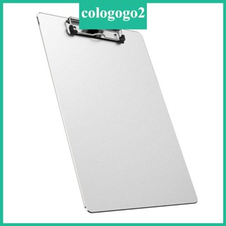 Cologogo2 คลิปบอร์ดอลูมิเนียมอัลลอยด์ ขนาด A4 กันลื่น สําหรับใส่กระดาษแข็ง เครื่องเขียน สํานักงาน โรงเรียน