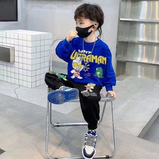 ชุดเสื้อผ้าแขนยาว เข้ากับทุกการแต่งกาย แฟชั่นฤดูใบไม้ร่วง สําหรับเด็กผู้ชาย 2023