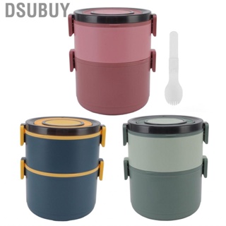 Dsubuy Stackable Stainless Steel Lunch 2Layer Tier Bento  Free Box  Container