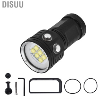 Disuu Diving Flashlight 14LED IPX8  3 Color 7 Modes Portable 328ft Underwate