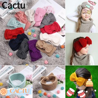 Cactu ที่คาดผม ผ้าถักโครเชต์ น่ารัก สีแคนดี้ เครื่องประดับผม แฟชั่นสําหรับเด็ก