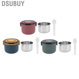 Dsubuy Stainless Steel Stackable Lunch Box Single Layer 1000ml Insulated  Free