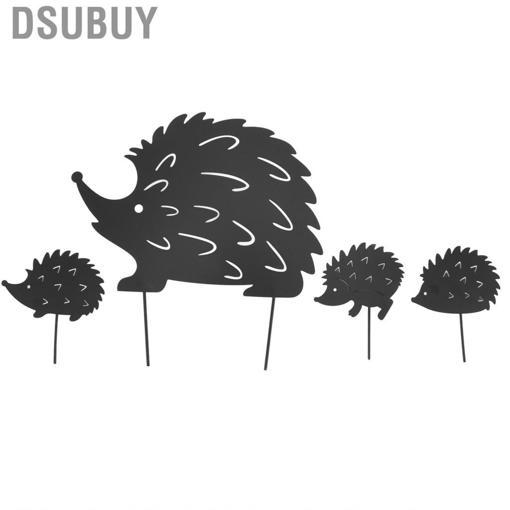 dsubuy-small-hedgehog-plug-in-decoration-4pcs-metal-decorative-garden