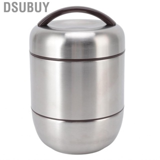Dsubuy Insulation Bento Lunch Box 4 Layer Stackable Compartment Stainless Steel