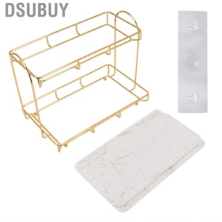 Dsubuy 2 Tier Cosmetic Storage Shelf Large   Gold Metal US