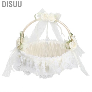 Disuu Wedding White Flower  Sufficient Lace Edge Elegant Romantic Bask