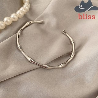 Bliss สร้อยข้อมือ โลหะผสมทองแดง ประดับปมไม้ไผ่ เครื่องประดับแฟชั่น สําหรับผู้หญิง ของขวัญวันเกิด