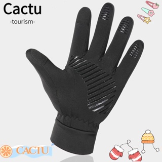 Cactu ถุงมือขับขี่ กันลม หน้าจอสัมผัส ให้ความอบอุ่น ฤดูหนาว หนา ป้องกันความหนาว ถุงมือกีฬากลางแจ้ง