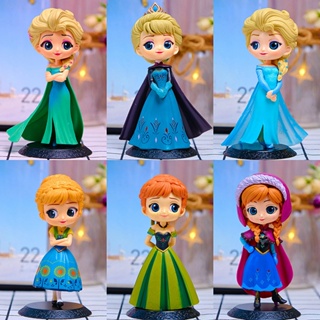 โมเดลฟิกเกอร์ Disney Frozen Queen Princess Elsa Anna ขนาด 15 ซม. สําหรับตกแต่งบ้าน เค้กวันเกิด