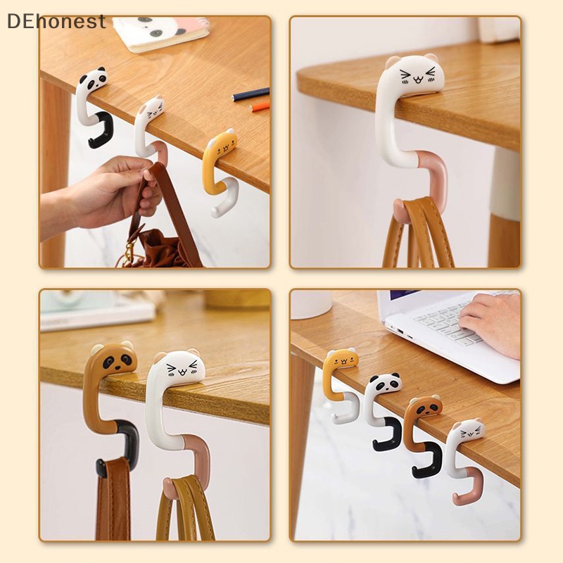 dehonest-ตะขอพลาสติก-รูปสัตว์น่ารัก-ขนาดพกพา-สําหรับแขวนกระเป๋าถือ-กระเป๋าสตางค์-ติดผนัง