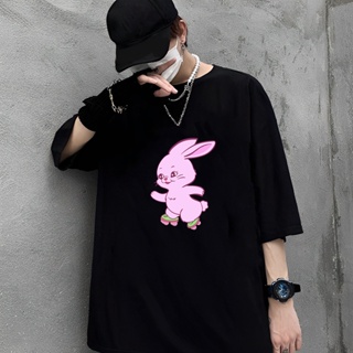 เสื้อยืดคุณภาพดี  เสื้อยืดแฟชั่น Newjeans T-Shirt NWJNS HYBE LABEL HYPE BOY BUNNY HYEIN HAERIN DANIELLE KOREAN Rabbit HA