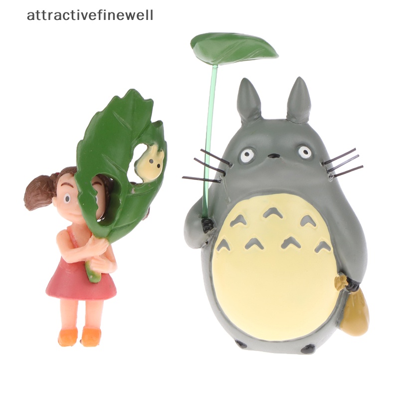 attractivefinewell-โมเดลฟิกเกอร์-totoro-girl-with-leaf-my-neighbor-totoro-ของเล่นสําหรับเด็ก-1-ชิ้น