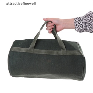 [attractivefinewell] กระเป๋าผ้าแคนวาส แบบหนา ทนทาน สําหรับจัดเก็บเครื่องมือไฟฟ้า TIV