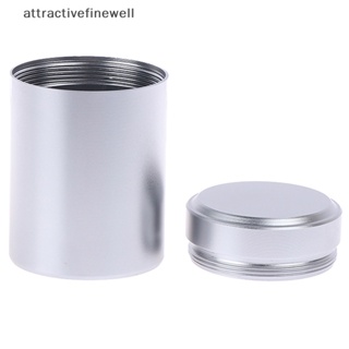[attractivefinewell] กระปุกอลูมิเนียม สีเงิน สําหรับใส่ชา สมุนไพร 1 ชิ้น