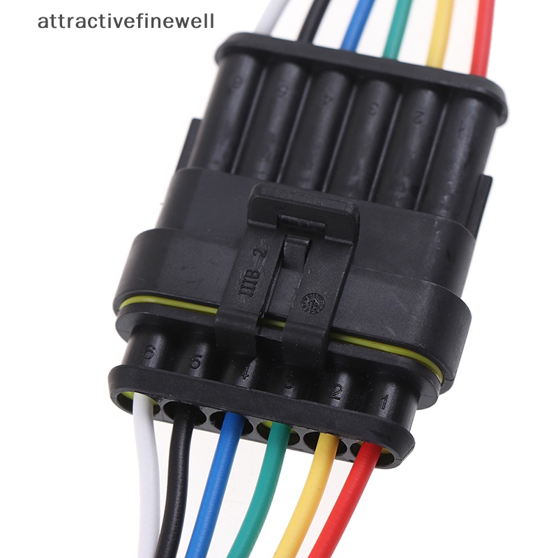 attractivefinewell-สายเคเบิลเชื่อมต่อไฟฟ้า-1-2-3-4-5-6pin-ตัวเมีย-กันน้ํา-สําหรับรถยนต์-tiv