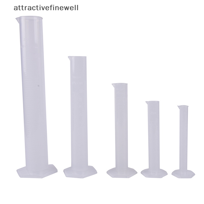 attractivefinewell-กระบอกตวงพลาสติก-10-25-50-100-250-มล-สําหรับทดลองในห้องทดลอง-tiv
