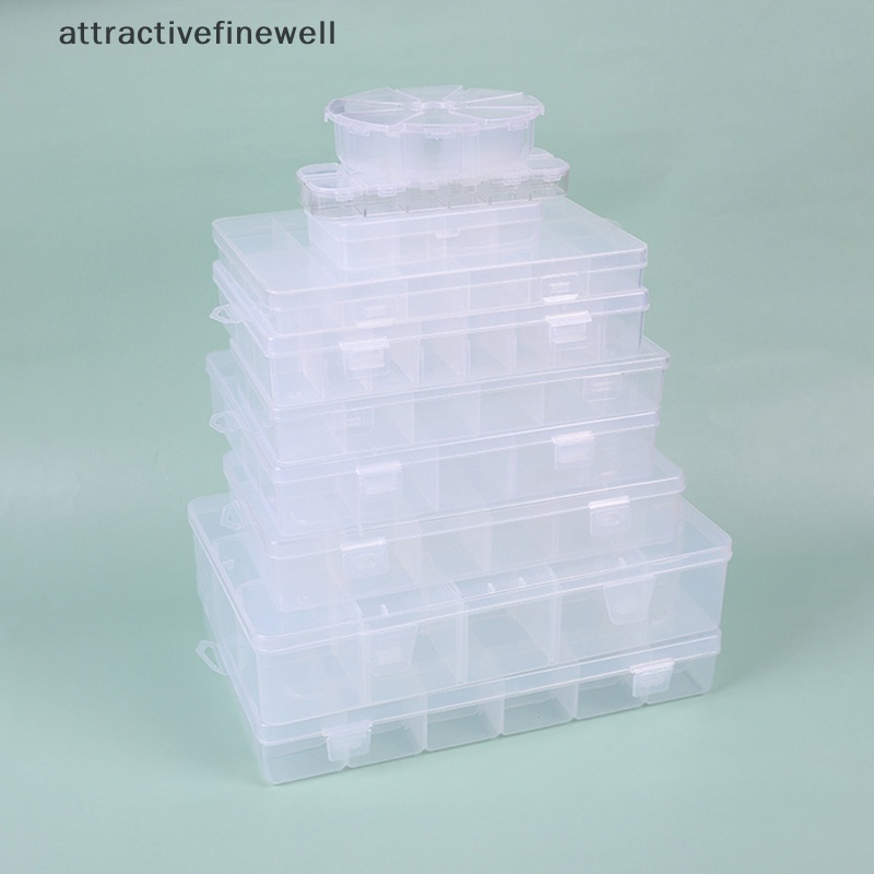 attractivefinewell-กล่องพลาสติกใส-24-ช่อง-สําหรับใส่เครื่องประดับ-ต่างหู-ลูกปัด-สกรู