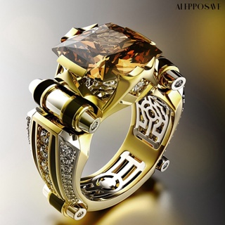 [AS] แหวนแกะสลัก ทองแดง ประดับพลอยเทียม สไตล์วินเทจ ของขวัญ สําหรับผู้ชาย