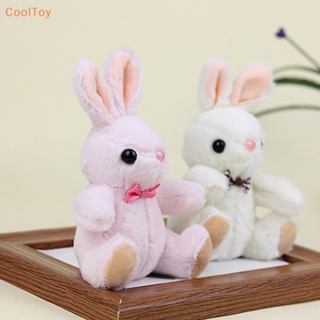 Cooltoy พวงกุญแจตุ๊กตากระต่ายน่ารัก ขนาดเล็ก สีชมพู สีขาว DIY สําหรับตกแต่งบ้าน ของขวัญวันเกิด