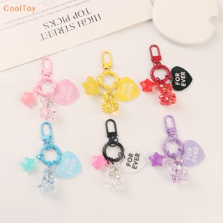 Cooltoy พวงกุญแจเรซิ่น รูปหมีกัมมี่น่ารัก สีแคนดี้ เครื่องประดับ สําหรับผู้หญิง