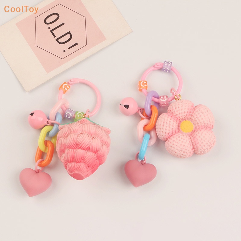 cooltoy-พวงกุญแจอะคริลิคเรซิ่น-จี้รูปสตรอเบอร์รี่-ผลไม้-สีชมพู-สําหรับห้อยกระเป๋า