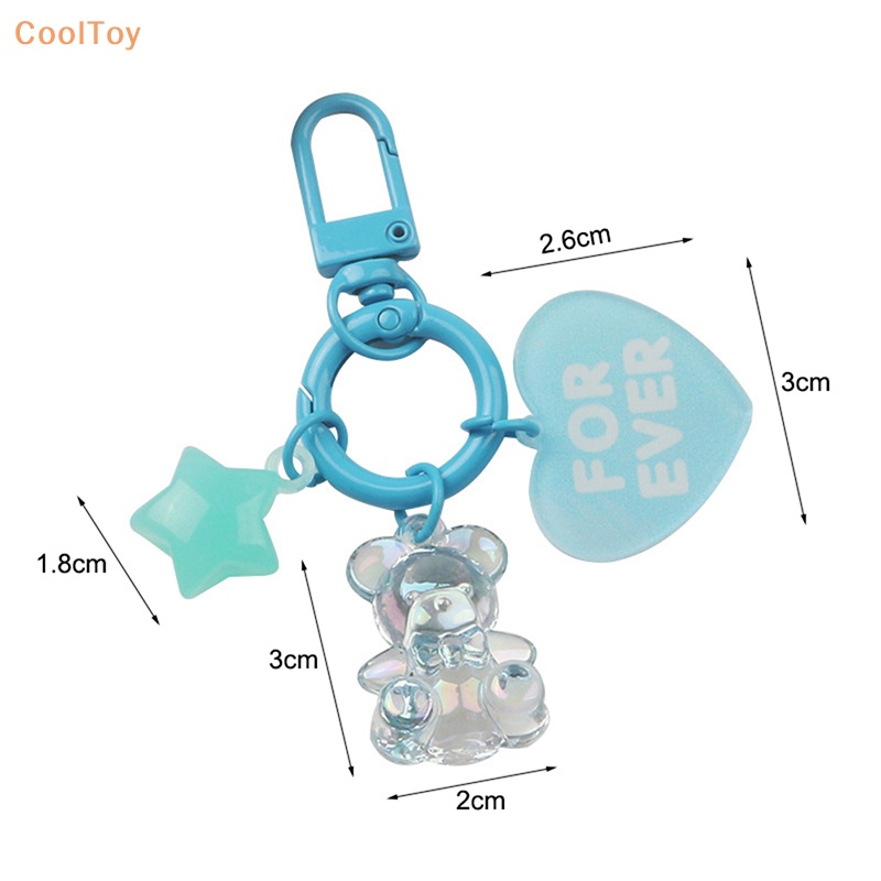 cooltoy-พวงกุญแจเรซิ่น-รูปหมีกัมมี่น่ารัก-สีแคนดี้-เครื่องประดับ-สําหรับผู้หญิง