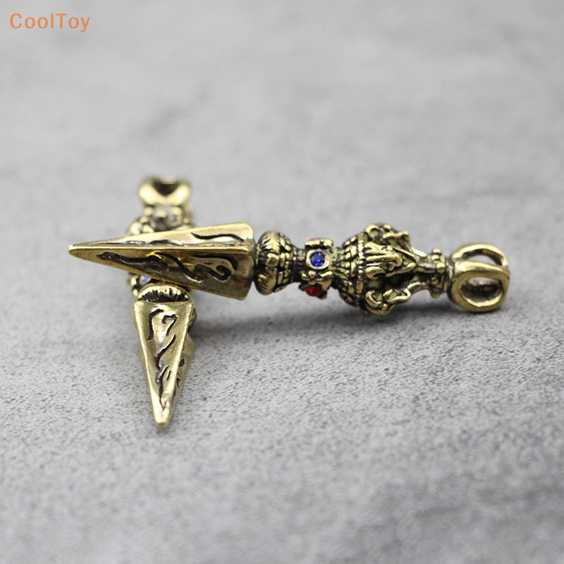cooltoy-พวงกุญแจทองเหลือง-จี้รูปศาสนาพุทธ-สไตล์วินเทจ-สําหรับแขวนตกแต่ง