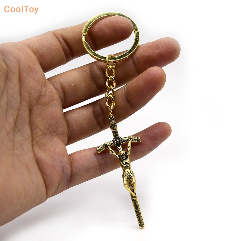 cooltoy-พวงกุญแจ-จี้ไม้กางเขน-สไตล์วินเทจ-ศาสนาคริสต์-เครื่องประดับแฟชั่น-ของขวัญขายดี