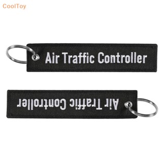 Cooltoy ขายดี พวงกุญแจ ปักลายแท็ก AIR TRAFFIC CONTROL สําหรับรถจักรยานยนต์ รถยนต์ 1 ชิ้น