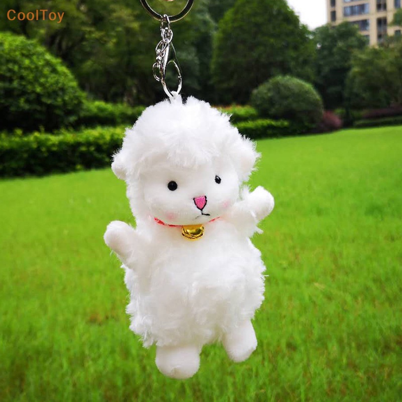 cooltoy-ใหม่-ตุ๊กตาแกะ-ผ้ากํามะหยี่ขนนิ่ม-ของเล่นตุ๊กตาแกะ-พวงกุญแจเด็ก-จี้แกะ-กระดิ่งน้อย-ขายดี