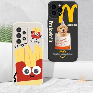 เคสโทรศัพท์มือถือ ซิลิโคนนุ่ม ลายการ์ตูนเฟรนช์ฟรายส์ สําหรับ Samsung A24 A14 M23 A04S A13 A03S A23 A53 A73 A33 A22 A21S A12 A02S A11 A51 A10 A30 A50 A52 A20S A10S M12 J4 Plus J7 Prime Pro DGX