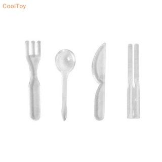 Cooltoy โมเดลช้อนส้อมจิ๋ว 1:6 สําหรับตกแต่งบ้านตุ๊กตา 1 ชุด