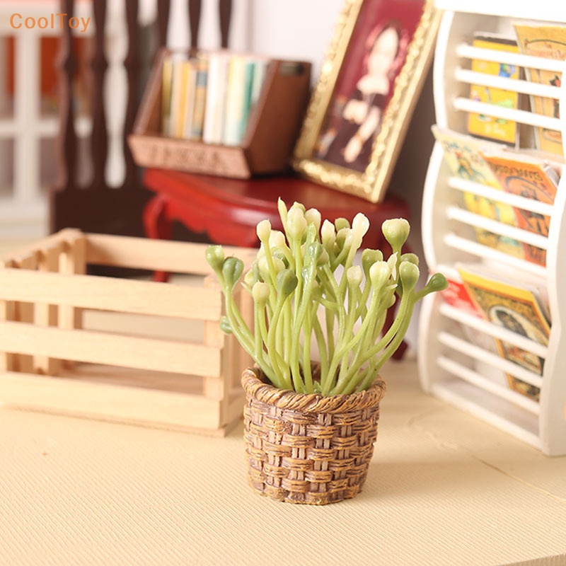 cooltoy-โมเดลกระถางต้นไม้จิ๋ว-สีเขียว-สําหรับตกแต่งบ้านตุ๊กตา-1-12