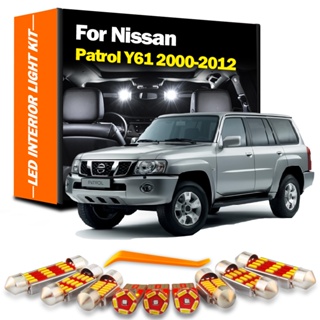 หลอดไฟ LED 8 ชิ้น สําหรับรถยนต์ Nissan Patrol Y61 2000 2001 2002 2003 2004-2013