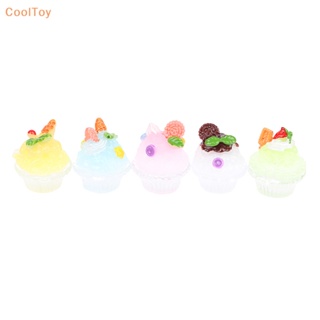 Cooltoy ถ้วยไอศกรีม ขนมหวาน ขนาดเล็ก สําหรับตกแต่งบ้านตุ๊กตา 5 ชิ้น